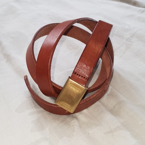 J. Crew Accessories - J.Crew skinny brown leather belt